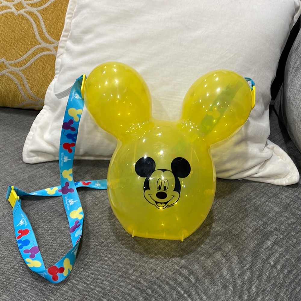 Walt Disney World Yellow Mickey Mouse Balloon Popcorn Bucket